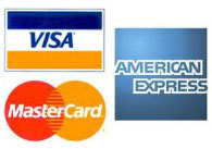 Visa, Master Card, American Express