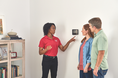 CMR Employee reviewing heating system in Ann Arbor 