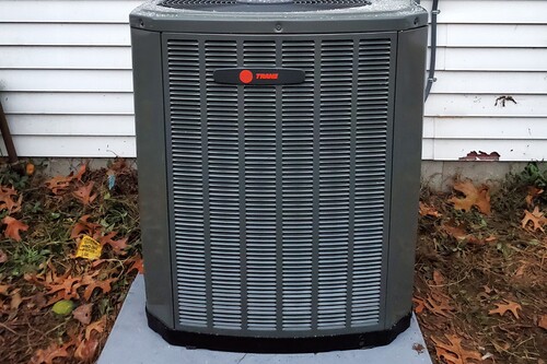 A recently installed heat pump for an Ann Arbor resident's home