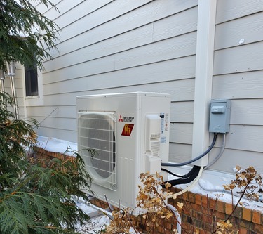 Ductless Mitsubishi Heat Pump.