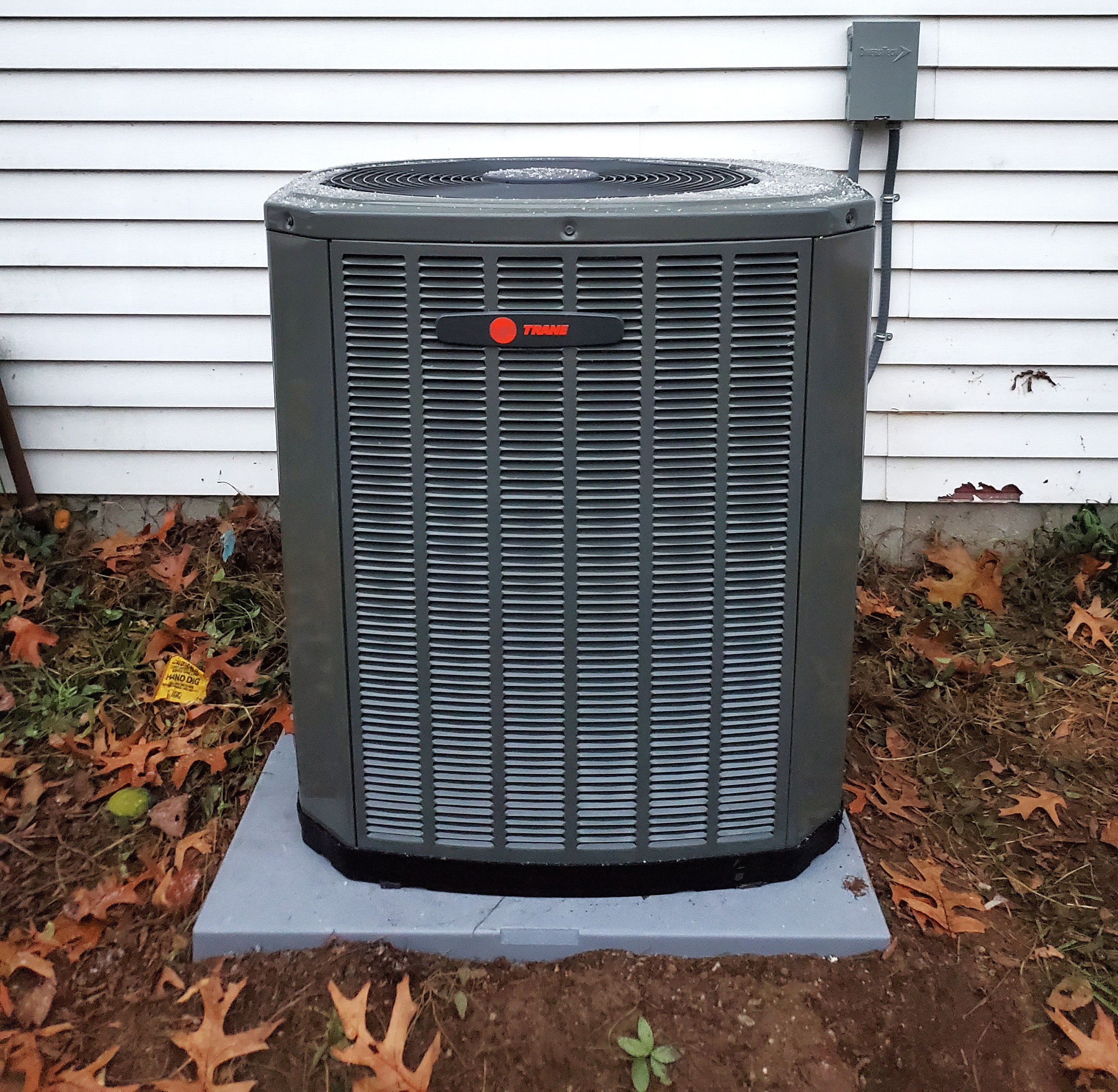 A recently installed heat pump for an Ann Arbor resident's home